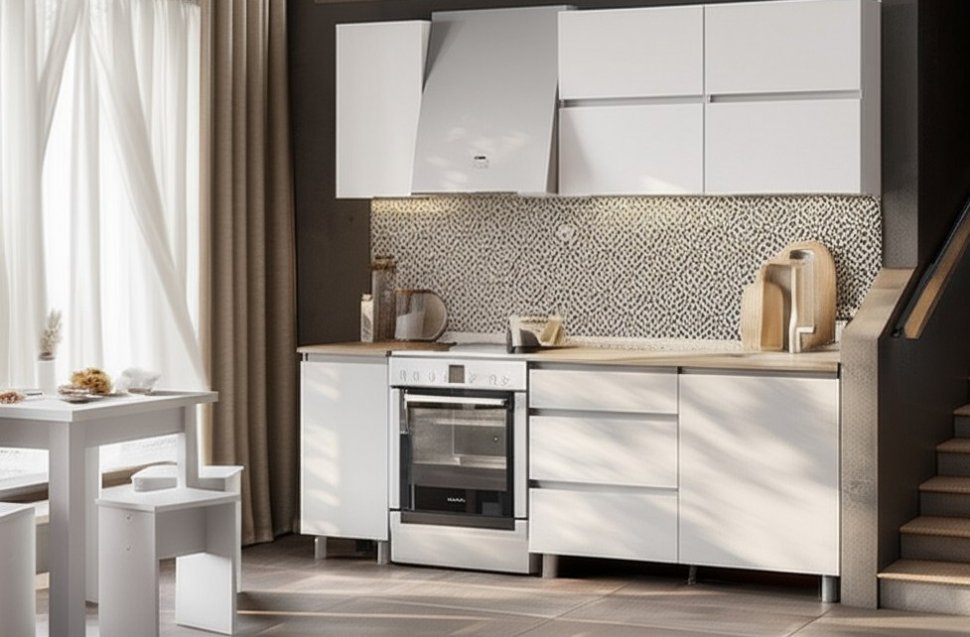 Кухня Токио 1,6 м, Белый