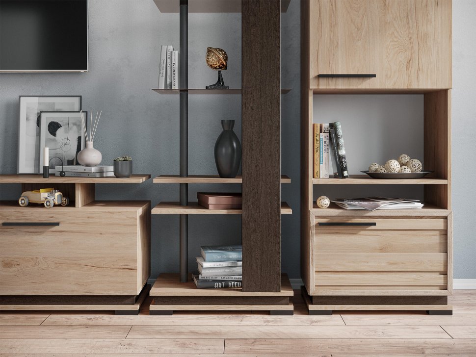 Стеллаж Модена МС-1 (Домани) Гикори Рокфорд