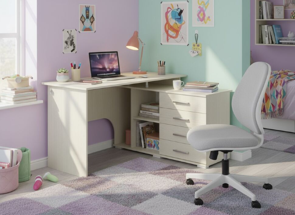 Интел-10 стол компьютерный Бодега Светлый