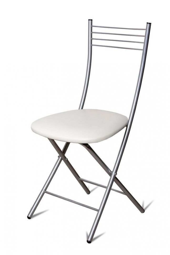 Стул Хлоя Складной Серебро/ Борнео милк