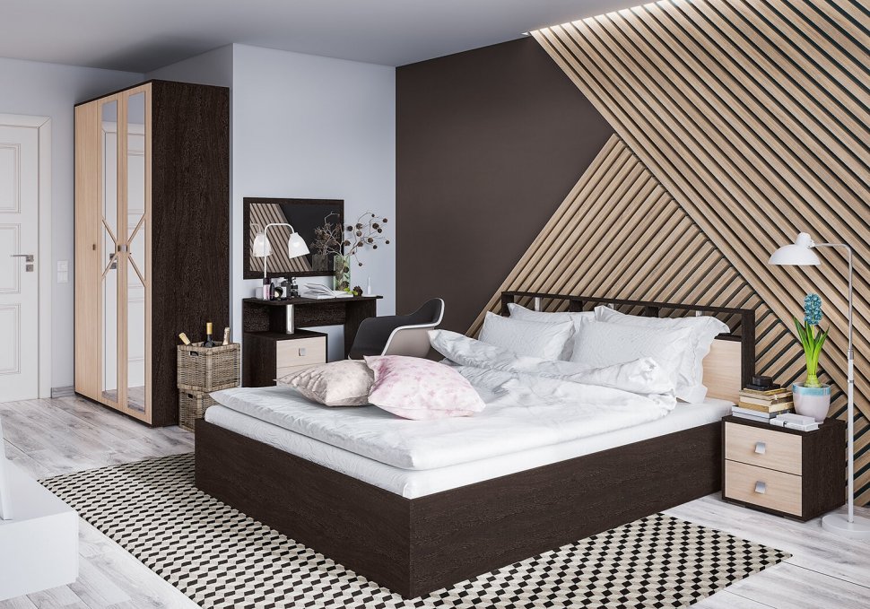 Кровать 160х200 Ненси-2 (ТЭКС) с настилом ЛДСП