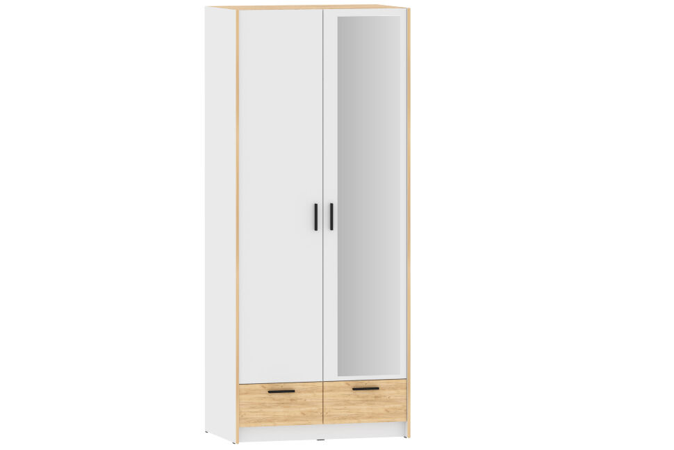 Спальня Оттавия 3 с зеркалами Белый / Дуб золотой