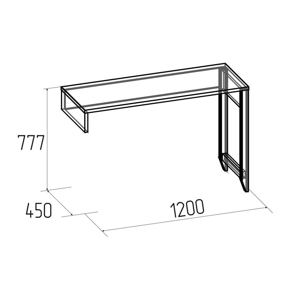 Стол консольный Аурелио 13 (Глазов) Антрацит