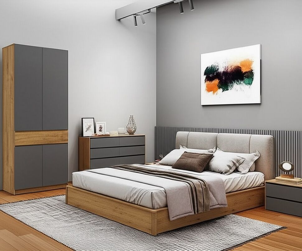 Шкаф 2-створчатый Авиньон (Графит серый)