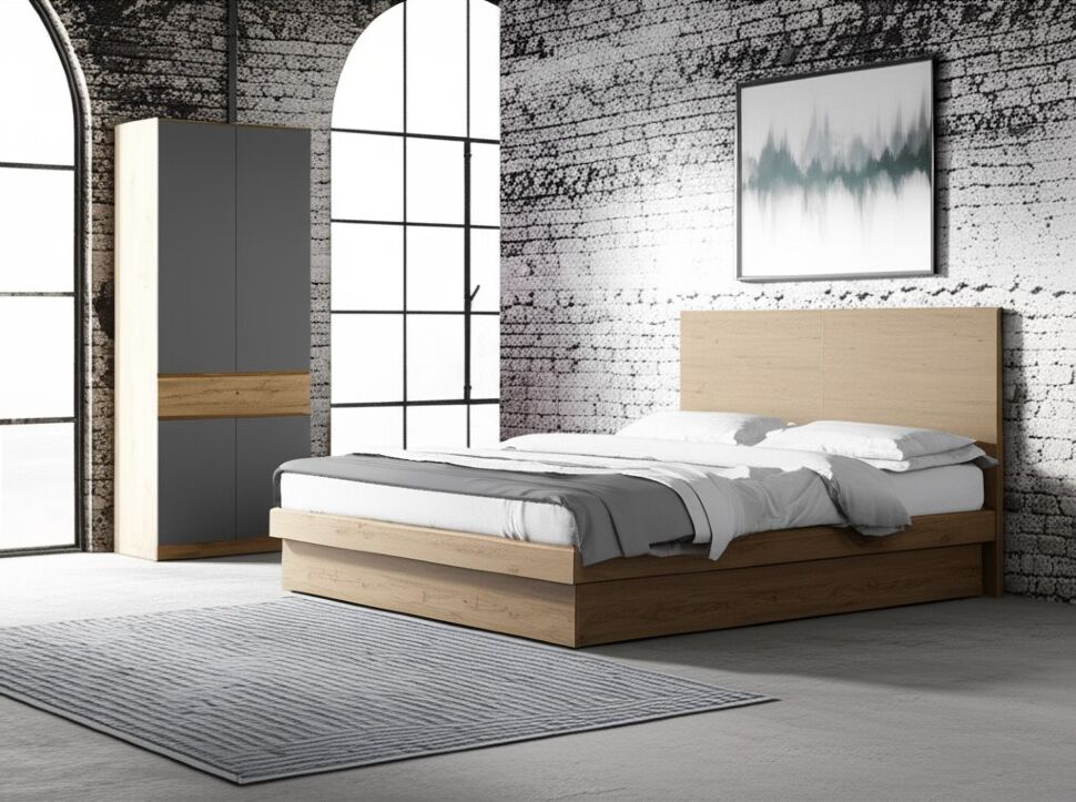 Шкаф 2-створчатый Авиньон (Графит серый)