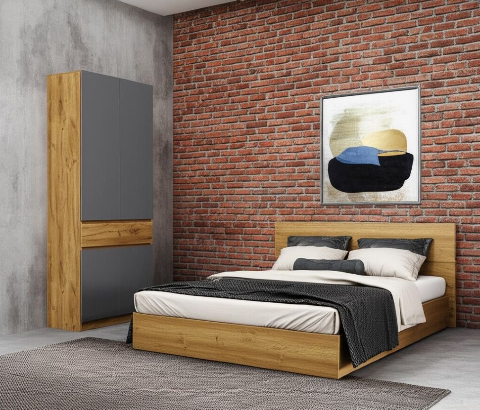 Шкаф 2-створчатый Авиньон (Графит серый)