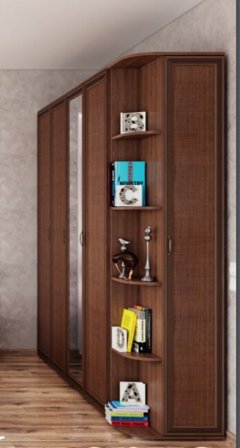 Шкаф торцевой ЛШ-26 Ливорно DOMANI Орех донской