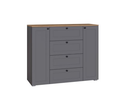 Остин Комод 16.221 Серый графит/Дуб Вотан