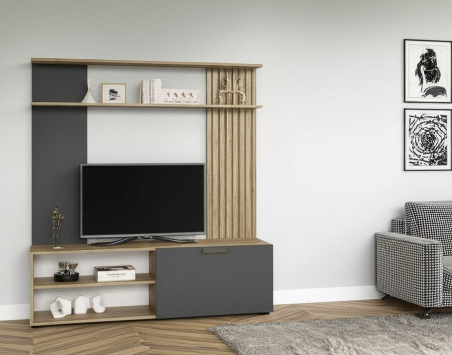 Мини-стенка Мишель ГС-05 (БТС) Крафт / Графит