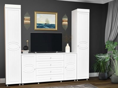 Гостиная Монако-6 белое дерево