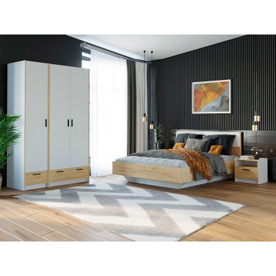 Спальня Оттавия 3 Белый / Дуб золотой