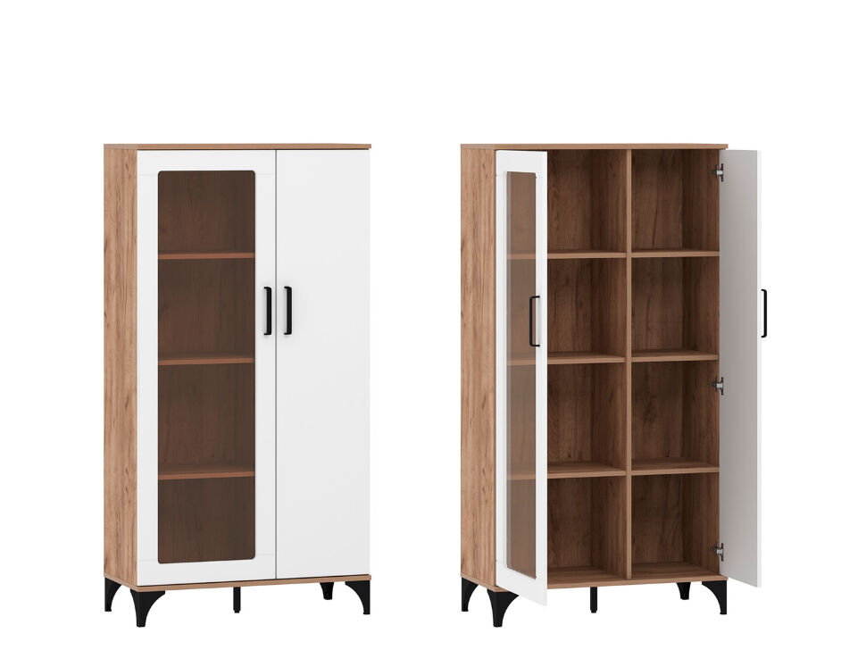 НМ 013.52 Марсель шкаф-пенал Дуб Крафт табачный/Меренга