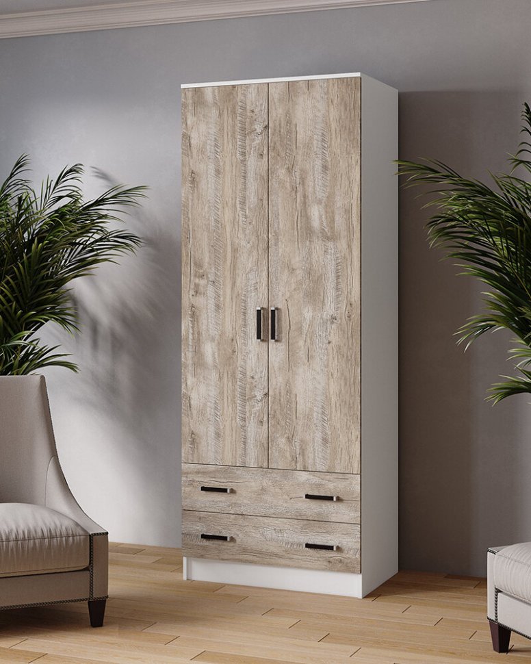 Шкаф двухдверный 800 Лагуна (ТЭКС) Дуб Юкон