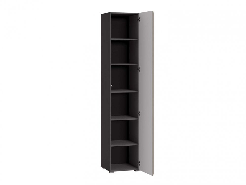 Сидней шкаф пенал 16.313 Антрацит / Капучино