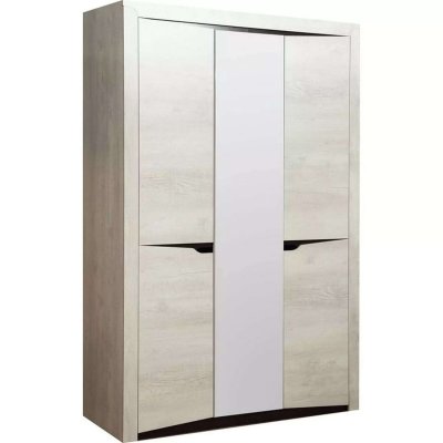 33.02 Лючия 3-х дв. шкаф для одежды Бетон пайн белый/венге