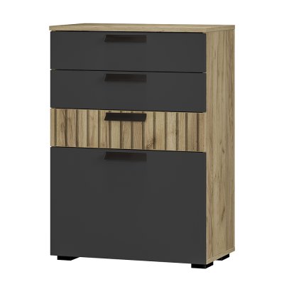 Комод Мишель (БТС) КМ-12 Крафт / Графит