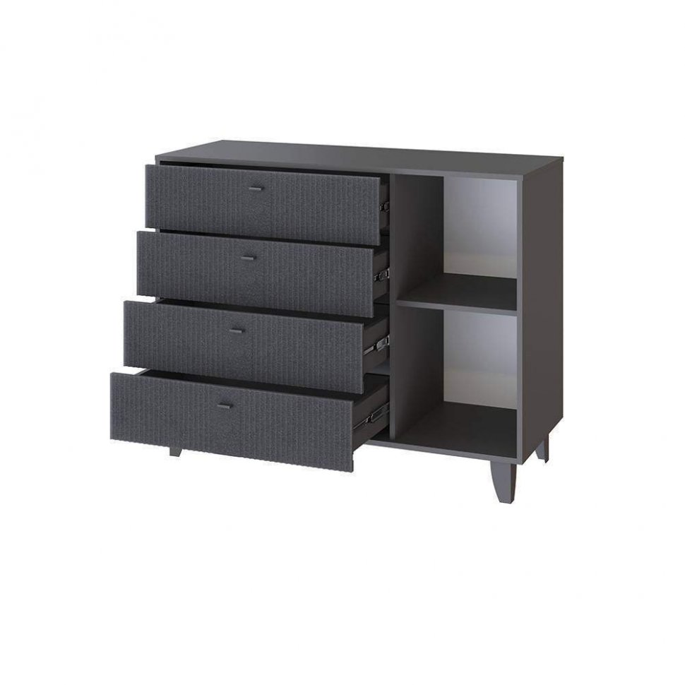 Комод Катрин-13, Графит, Гранит лофт