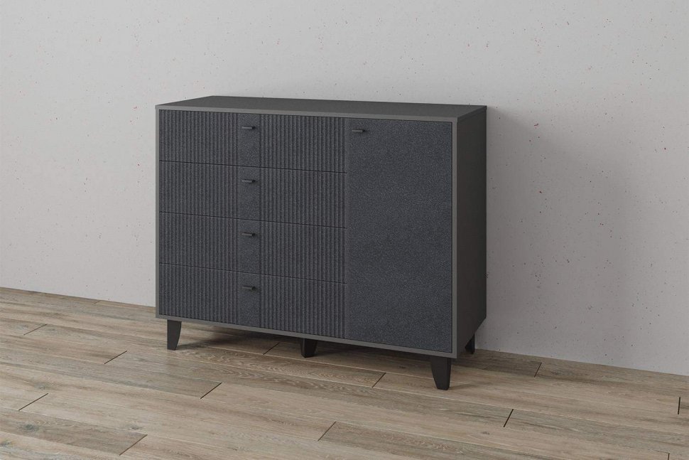 Комод Катрин-13, Графит, Гранит лофт