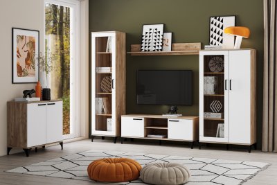 Марсель гостиная комплектация 1 Дуб Крафт табачный/Меренга