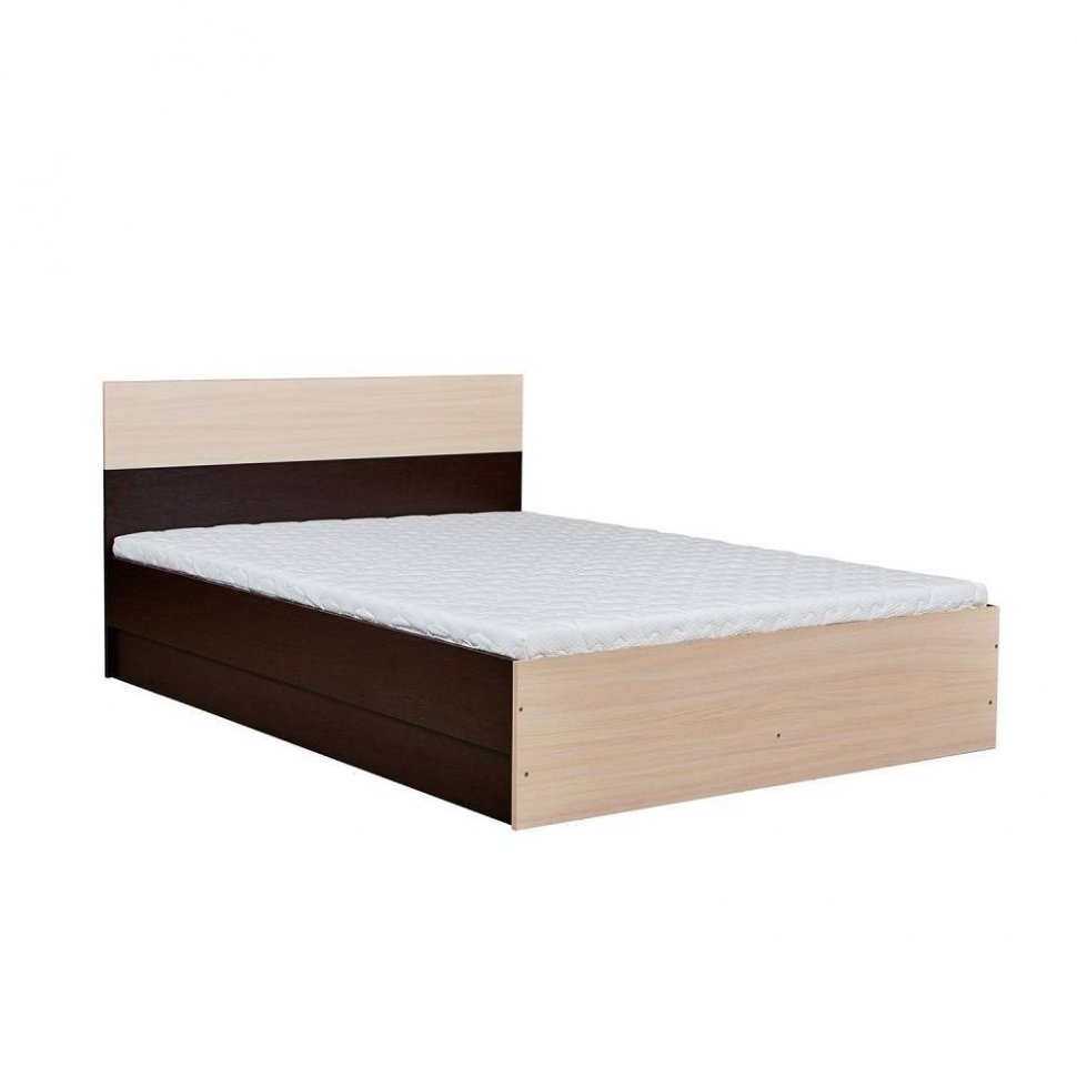 Кровать 160х200 Юнона с настилом (Венге / Дуб молочный)