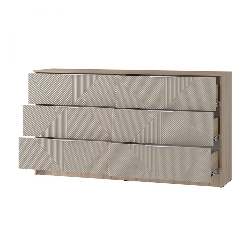 Двойной комод Эмилия КМ-04 (БТС) Дуб смоки / Айриш