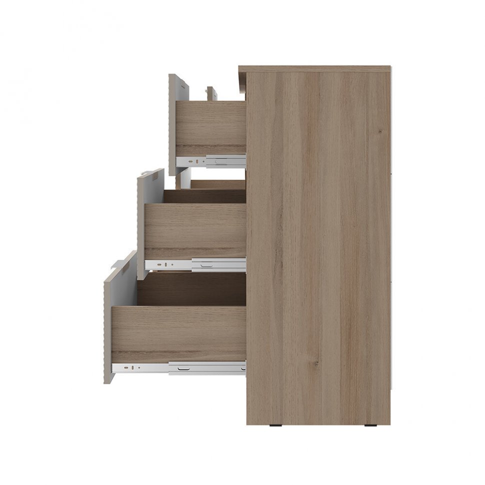 Двойной комод Эмилия КМ-04 (БТС) Дуб смоки / Айриш