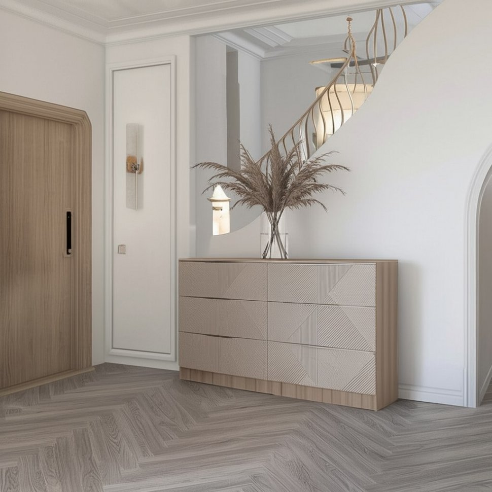 Двойной комод Эмилия КМ-04 (БТС) Дуб смоки / Айриш