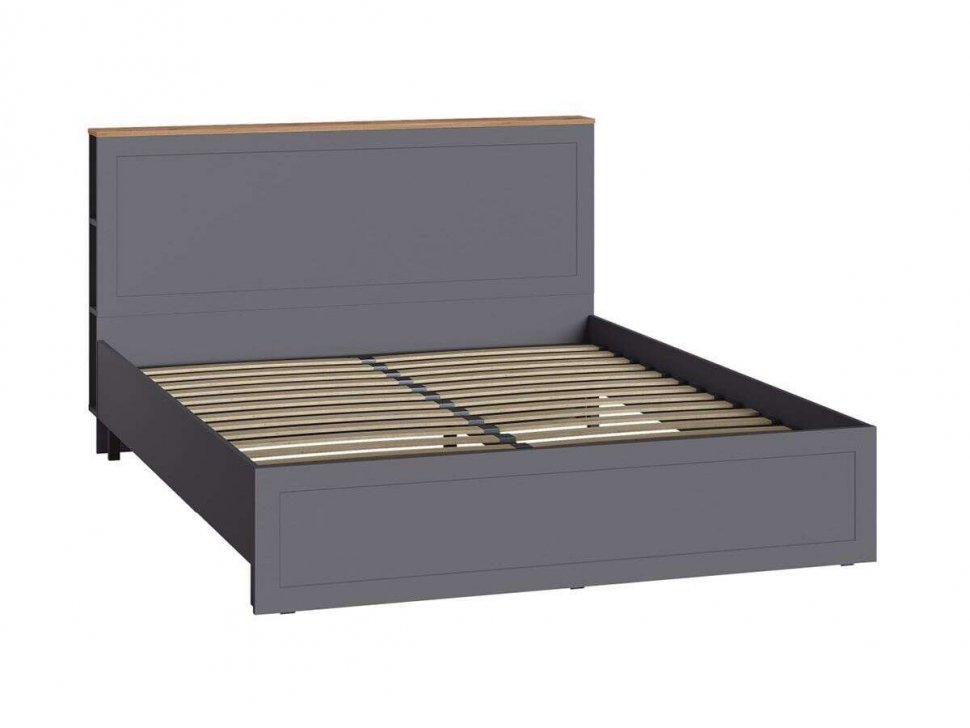 Остин Кровать 11.53 графит/дуб золотой