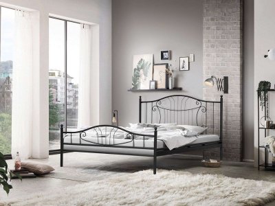 Кровать двойная 42.30 Мальта Металл черный