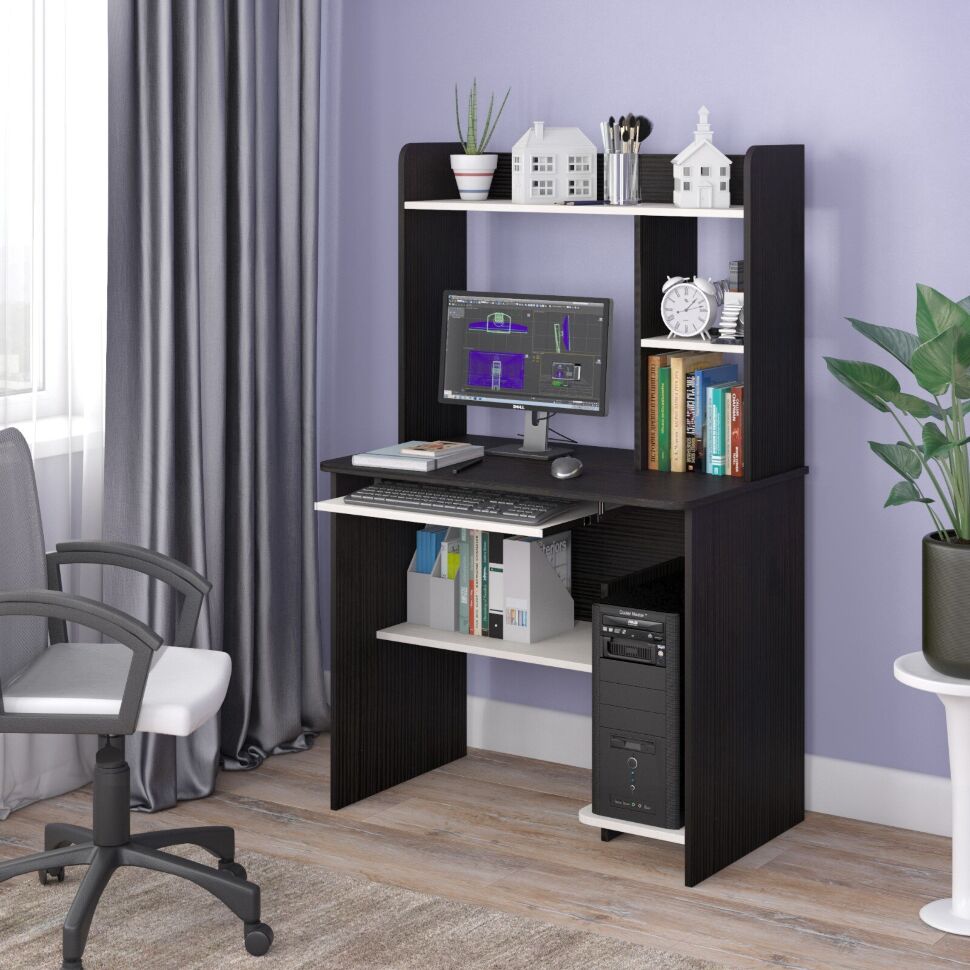 Интел-1 стол компьютерный Бодега Темный / Светлый