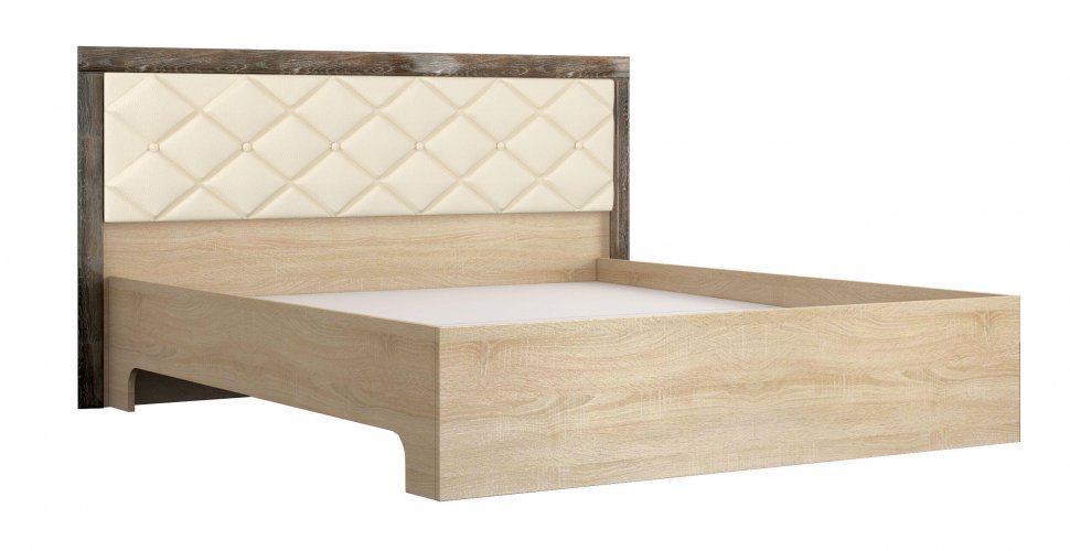 Кровать 140х200 Мадлен с настилом из ЛДСП (ТЭКС) Дуб Шале мореный