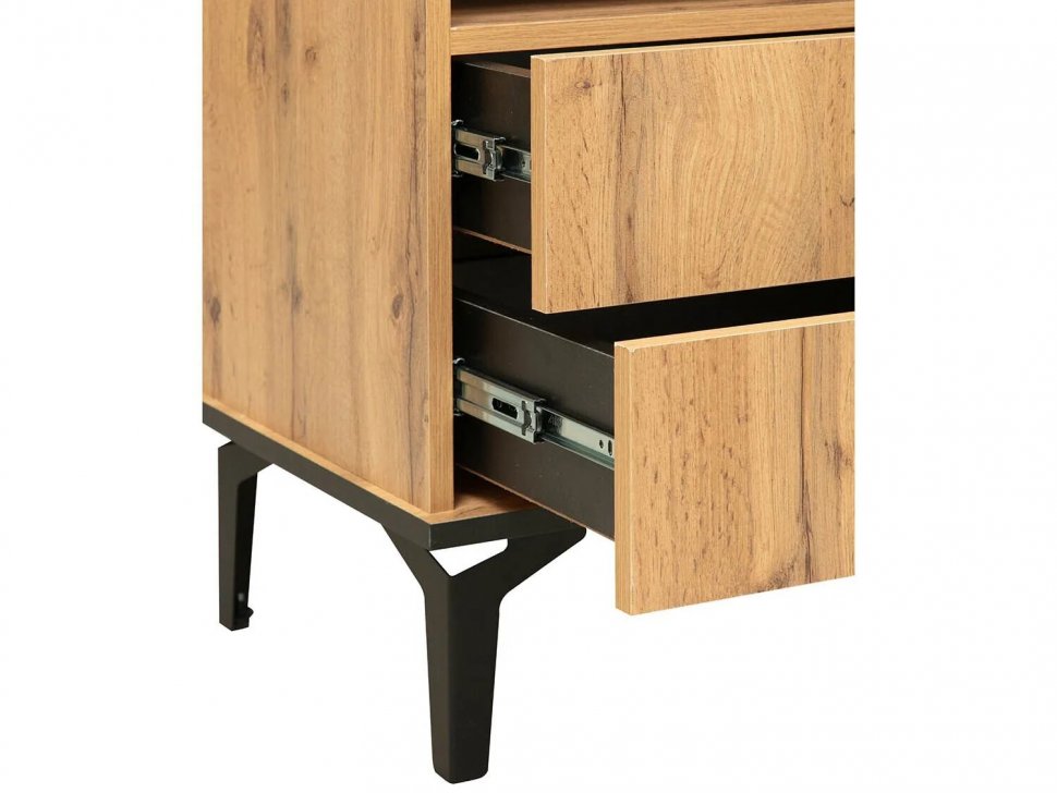 Модульная гостиная Либерти 5 (опора h150) Дуб вотан/Черный