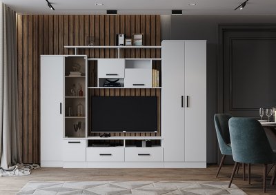 Стенка для гостиной Оскар-5 ТЭКС (Белый)