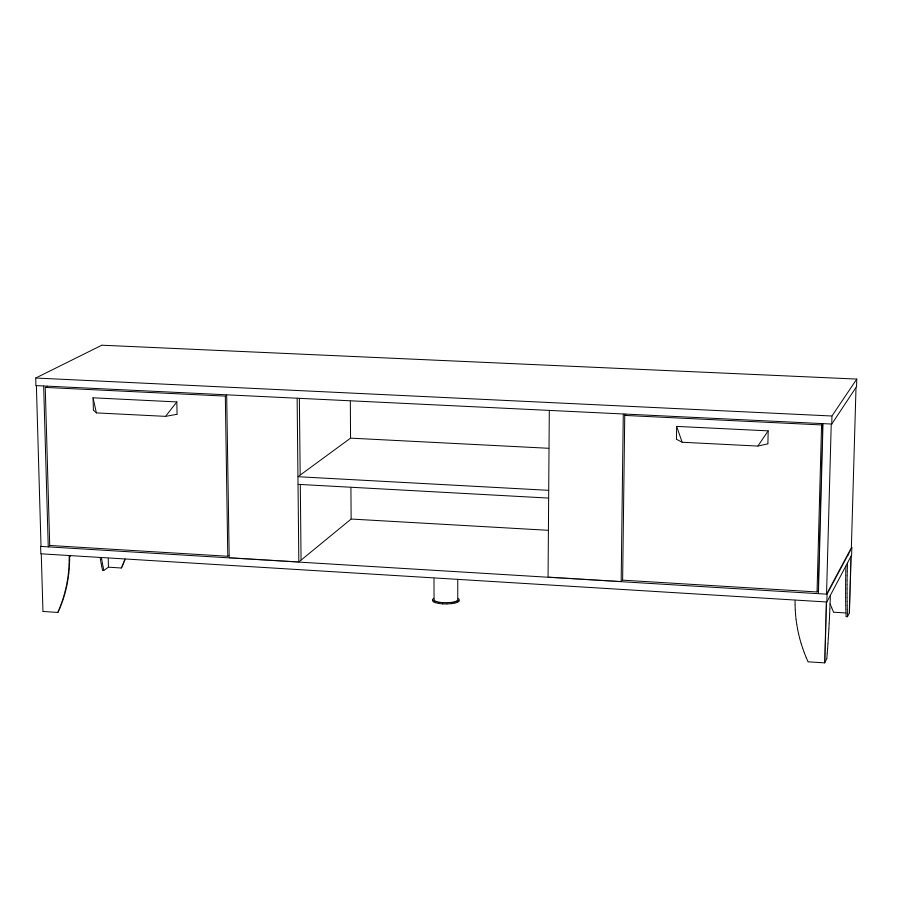 Тумба ТВ Парус-7 (ТЭКС) Дуб Крафт белый/Дуб Крафт табачный