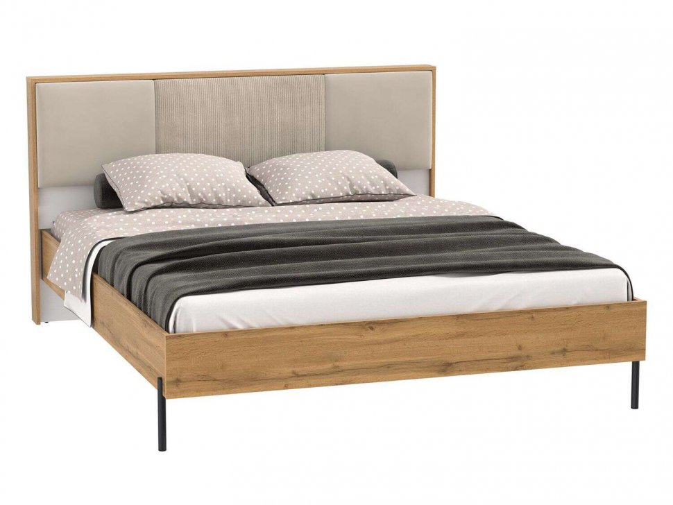 Кровать двойная 72.18 Кензо Дуб Вотан / Белый