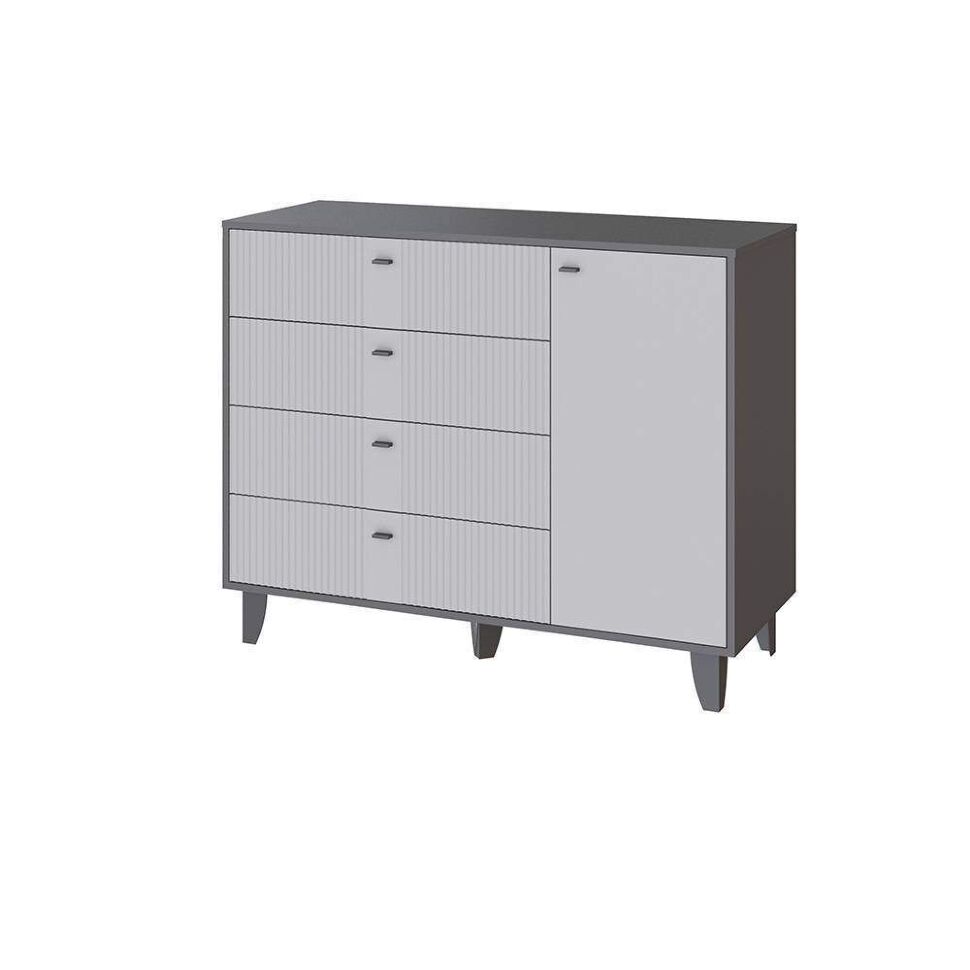 Комод Катрин-13, Графит, Светло-серый