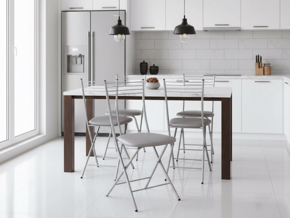 Стул Хлоя Складной Серебро/ С-116