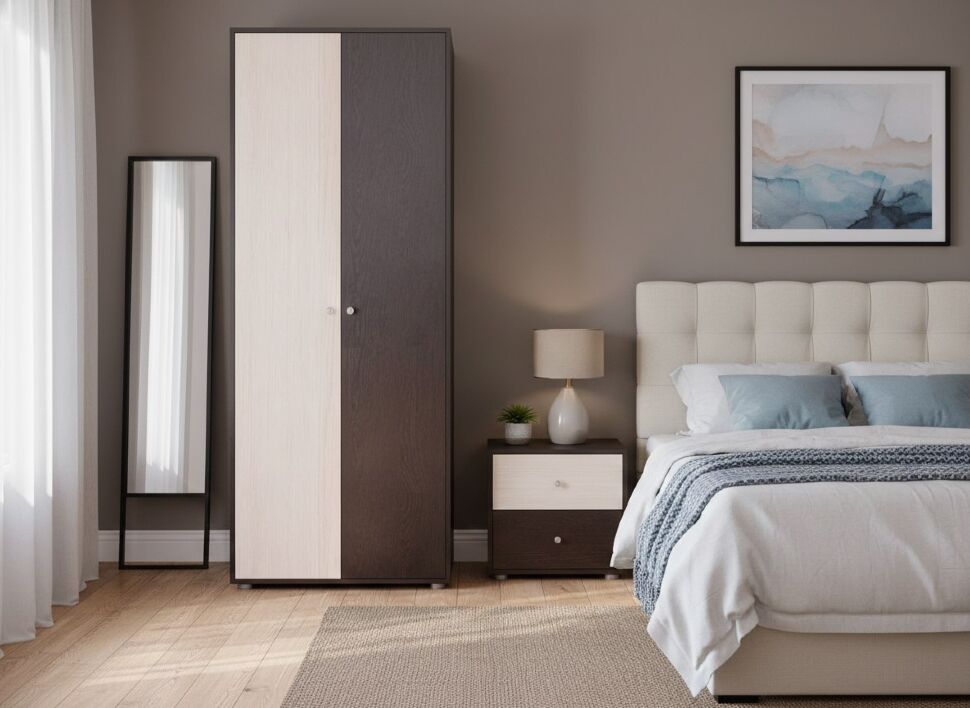 Шкаф Мини-Лайт МЛ-9 венге/ясень шимо светлый