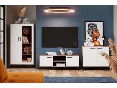 Марсель гостиная комплектация 3 Дуб Крафт табачный/Меренга