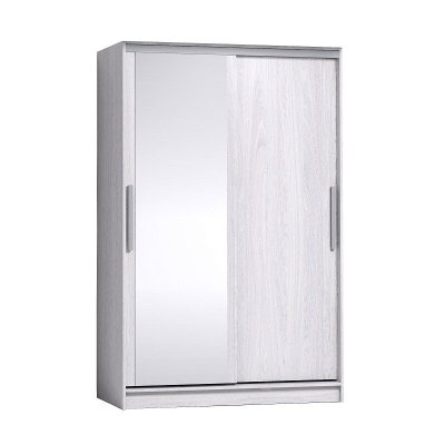 Шкаф-купе Strike 1350 с зеркалом Глазов (Ясень Анкор светлый)