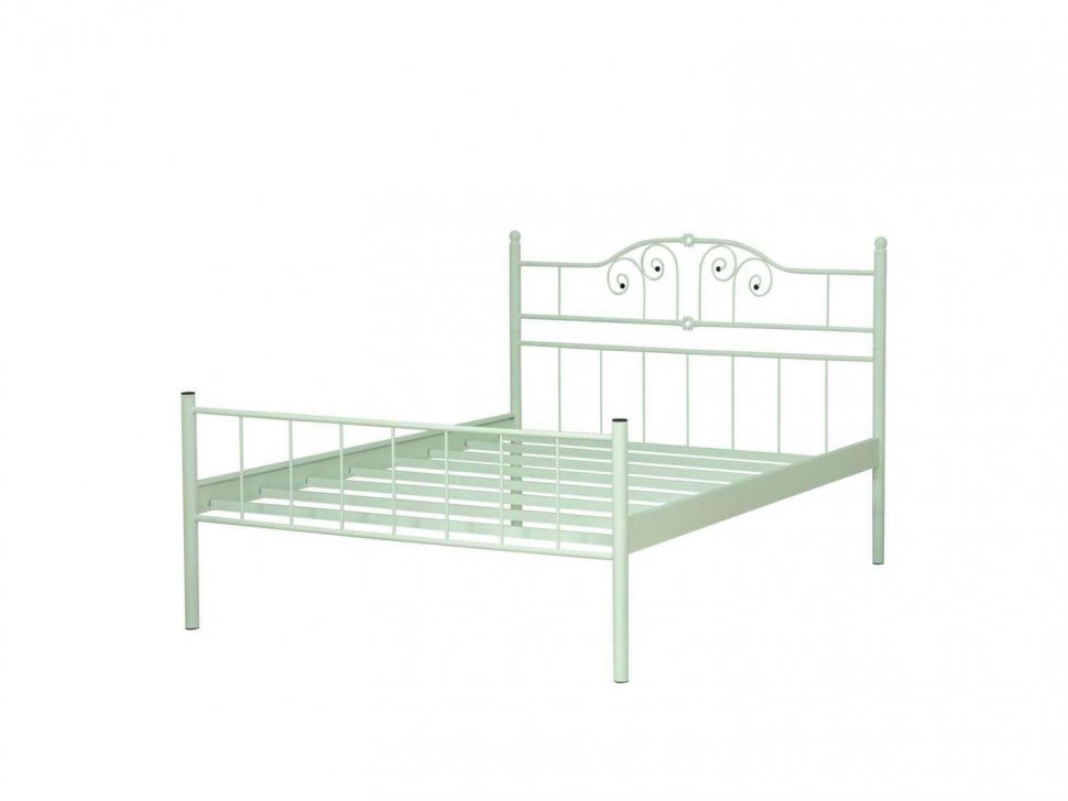 Кровать двойная Бостон 42.26-01 Металл белый