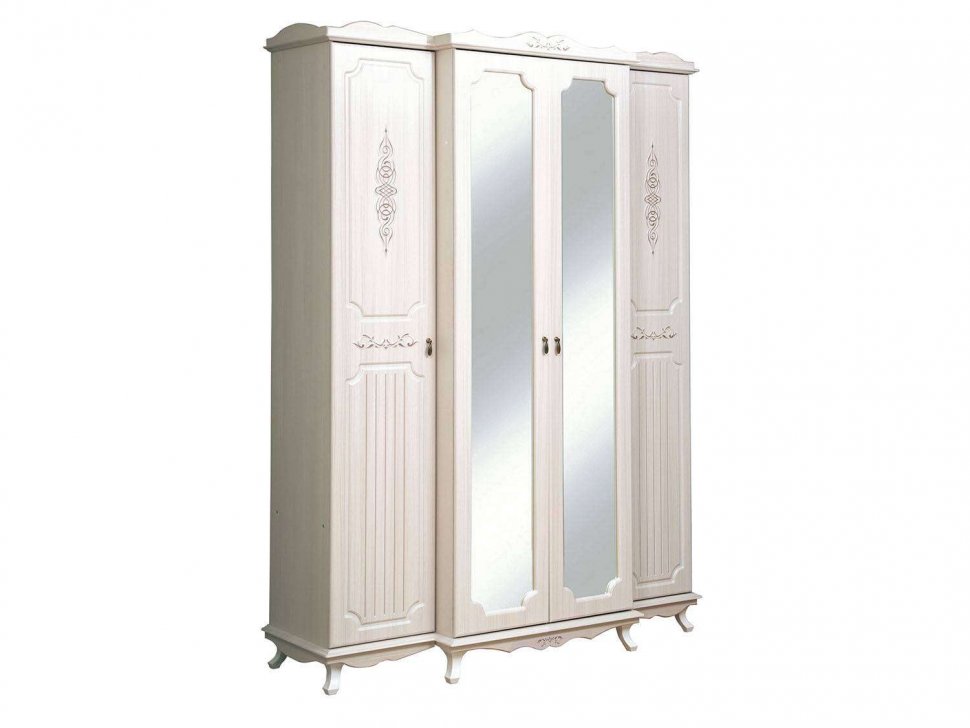 Шкаф для одежды 06.116 Кантри патина вудлайн кремовый/сандал белый