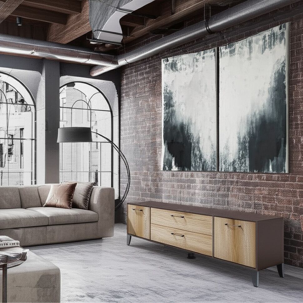 Тумба под телевизор Парус-13, Венге, Дуб делано