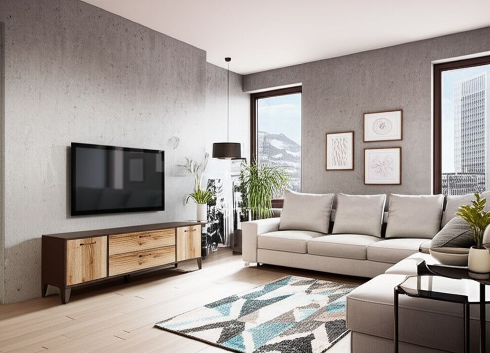 Тумба под телевизор Парус-13, Венге, Дуб делано