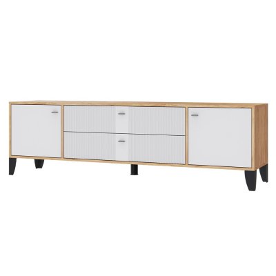 Тумба ТВ Парус-10 (ТЭКС) Дуб Крафт золотой/Карбон Фарфор