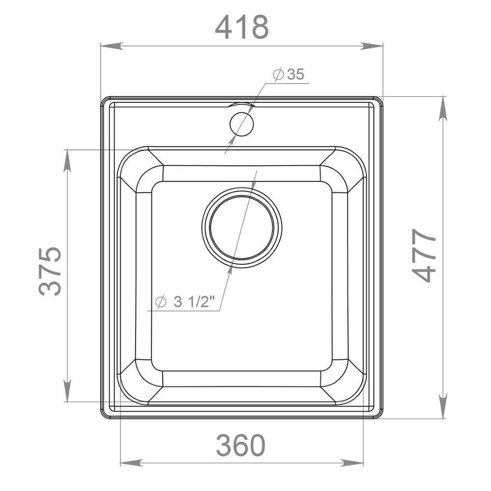 Мойка QUARZ 17, терракот