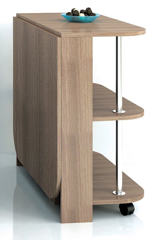 Стол-книжка раскладной с полками (Ясень)