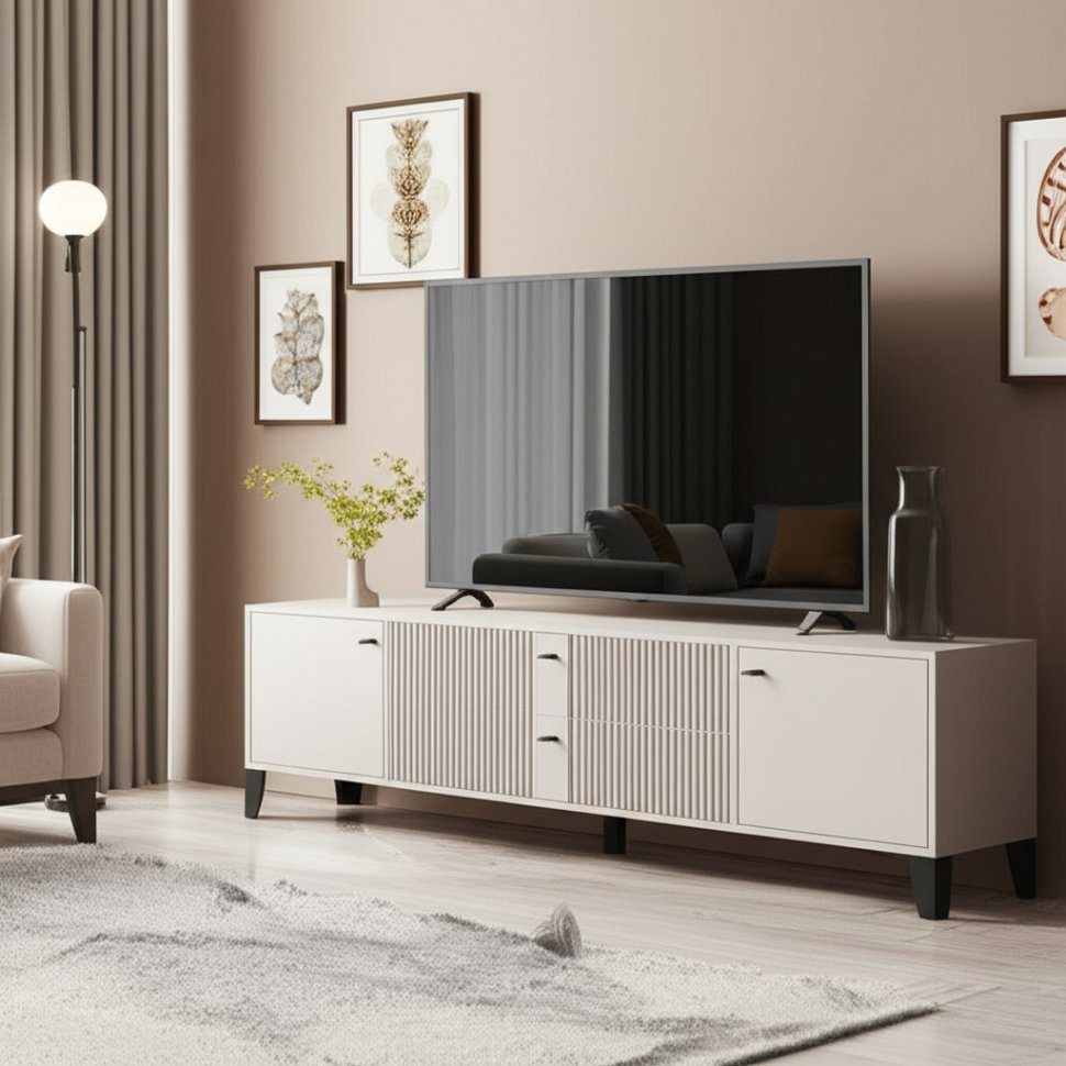 Тумба под телевизор Парус-10, Кашемир, Сантьяго софт