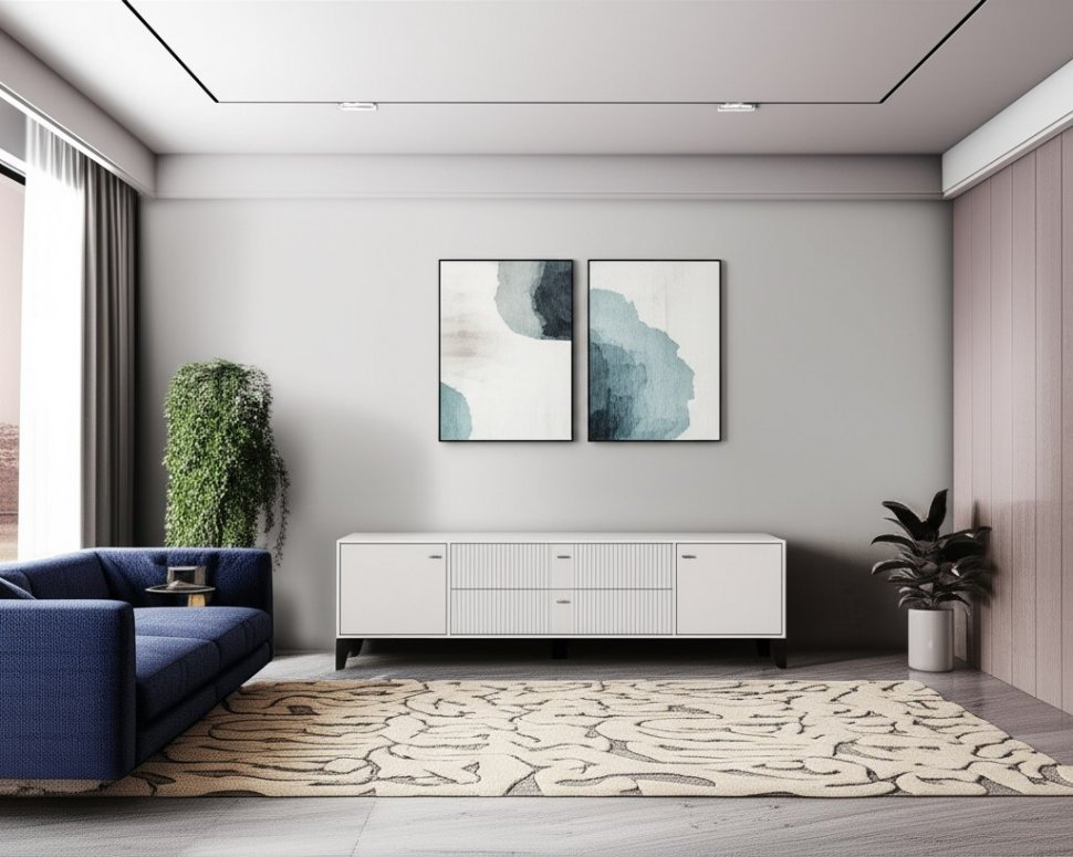 Тумба под телевизор Парус-10, Кашемир, Сантьяго софт