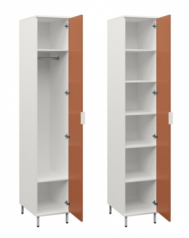 Марвэл Шкаф-пенал 16.316.01 Белый PE шагрень / Плэйн / Безмолвная Пустыня